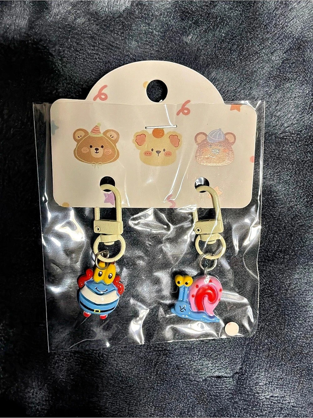 SpongeBob Kids Novelty Character Zipper Pull Keychain Set